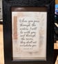 Bible Verse Frame - when you pass through the waters