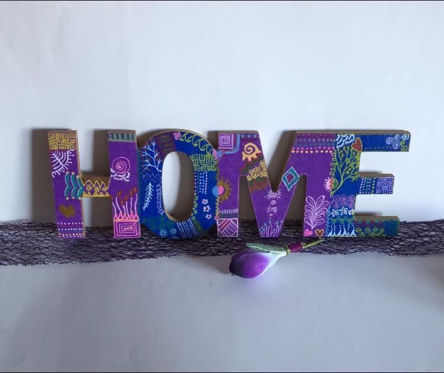 Up cycled HOME wall hanger