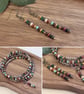Boho beaded wrap bracelet and earrings set - Image 1