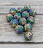13 Polymer Clay Dragonfly and Rose Beads - Image 8