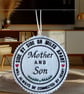 Mother and son side by side Embroidered Hanging Keepsake, 