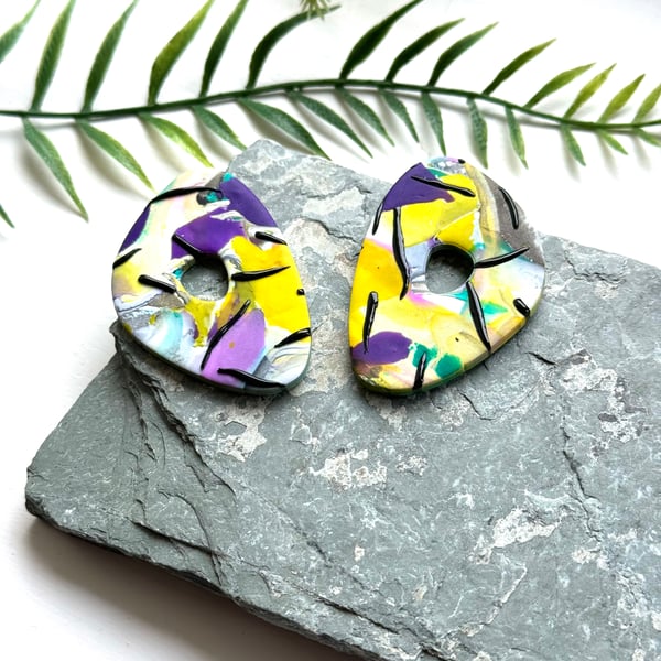 Exotic Vibrant Statement Studs