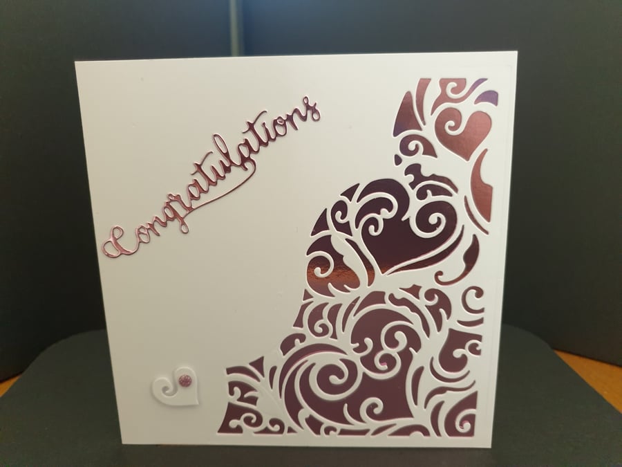 Congratulations die cut card