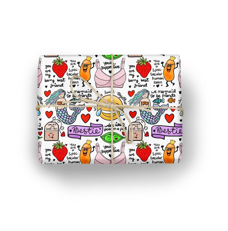 Best Friend wrapping paper, wrapping paper for your BFF
