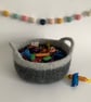 FELTED 'FUSSPOT' BOWL, desk tidy. Greys(with handles ) . Hygge. - Image 4