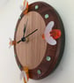 lovely handmade clock with bee feature - Image 1