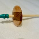Drop spindle with mixed hardwoods