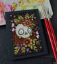 bony botanical skull - original aceo - Image 3