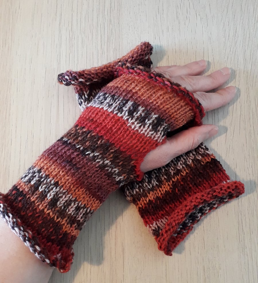 Wristwarmers, Fingerless Mittens, Women's Size