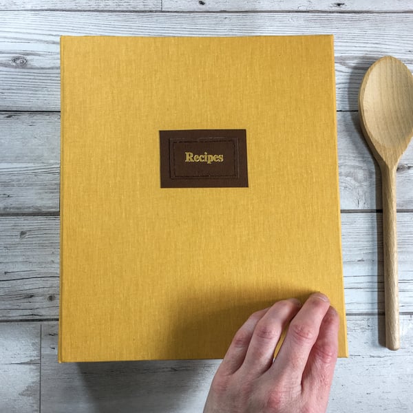 Personalised A5 Mustard Recipe Binder Folksy