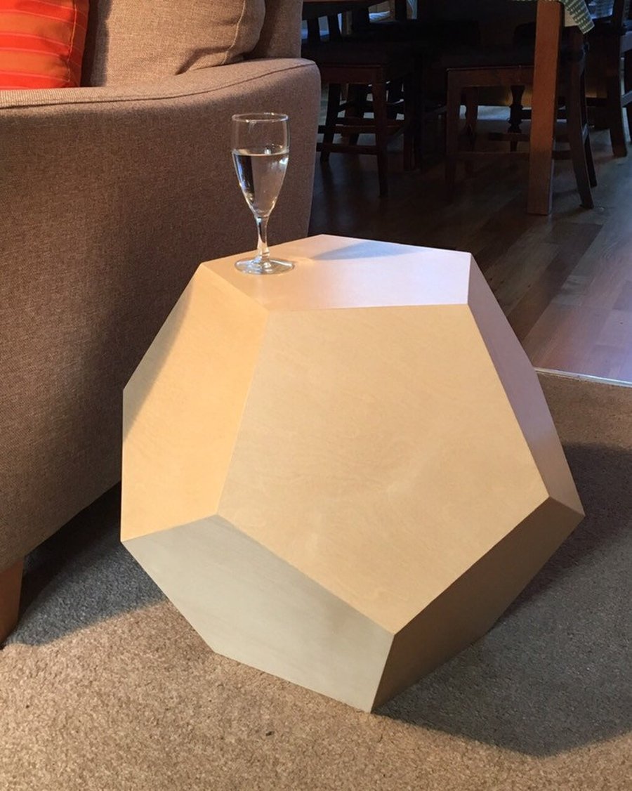 DODEC - Geometric side table or stool