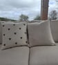 Pair of cushions with bee pattern front - Image 2
