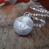 Sycamore Gap Silver Necklace, recycled silver, handmade pendant, robin hood tree