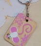 Wooden rectangular mouse keyring  - Image 2