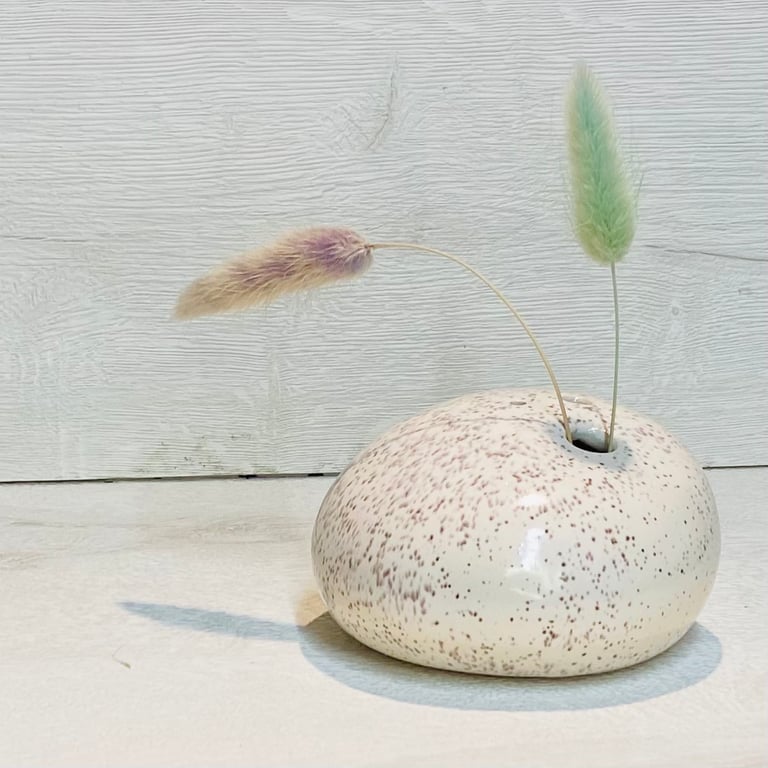 Ceramic speckled bud vase (No 1)