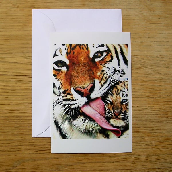 Tiger Mums Blank Greeting Card