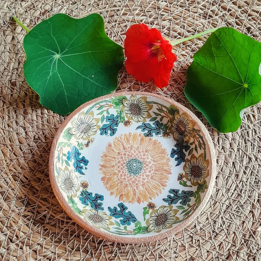 Sunflower Clay Trinket Dish FREE POSTAGE