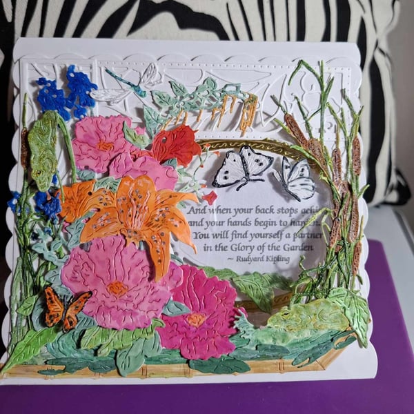 Hand Painted & Crafted Decoupage & Mixed Media Tent Cards For All Occasions