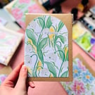 Snowdrop Birthday Card, Eco Friendly Spring Birthday 