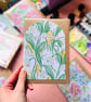 Snowdrop Birthday Card, Eco Friendly Spring Birthday  - Image 1