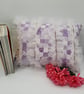 Frill feature cushion in purple and white. Free uk delivery  - Image 1