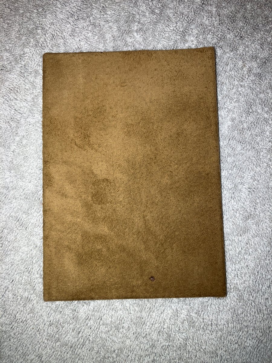 A6: Softcover - Tan Brown Suede Leather bound Notebook - FREE SHIPPING