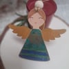 Starry Night Van Gogh Inspired Folk  Art Angels Hanging Decoration