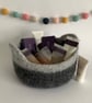 FELTED 'FUSSPOT' BOWL, desk tidy. Greys(with handles ) . Hygge. - Image 2