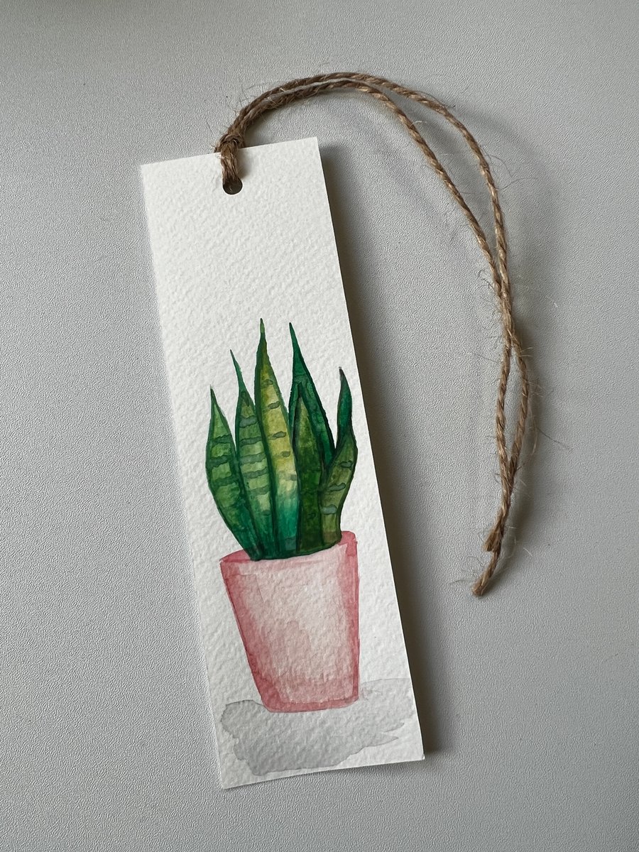 Houseplant, snake plant bookmark