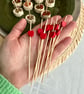 Red heart dinner party appetiser skewer for dinner date cocktail fruit pick - Image 3