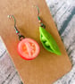Pea & Tomato earrings - Image 1