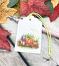 Autumn Moon Gift Tags - set of 4 tags - Toadstools & Pumpkins - Image 3