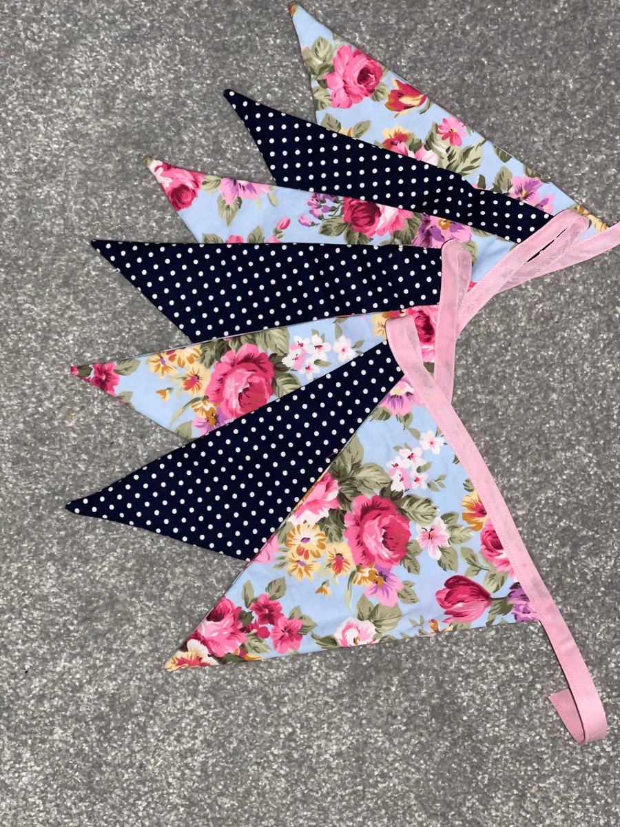 Flowery and Polkadot Bunting
