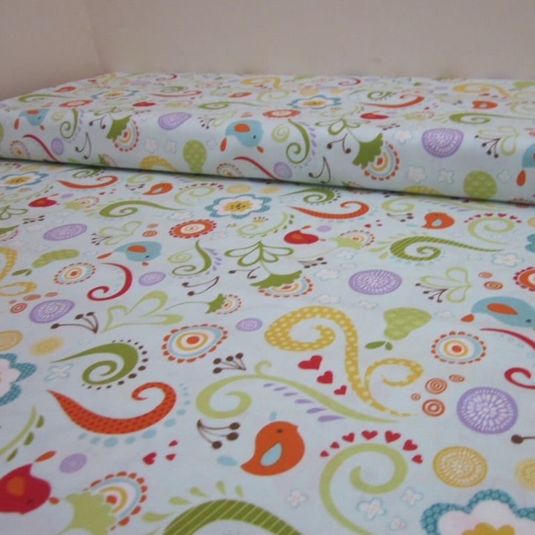 Good Life Pale Aqua Fabric Fat Quarter