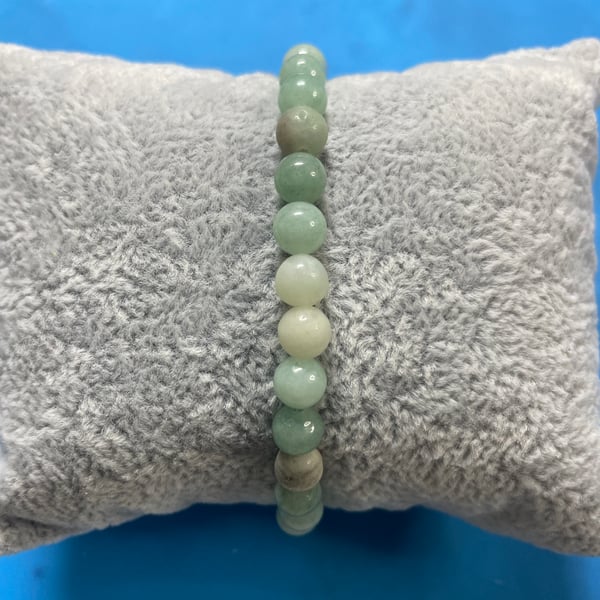 (Amazonite) Handmade Gemstone Bracelet (17cm)