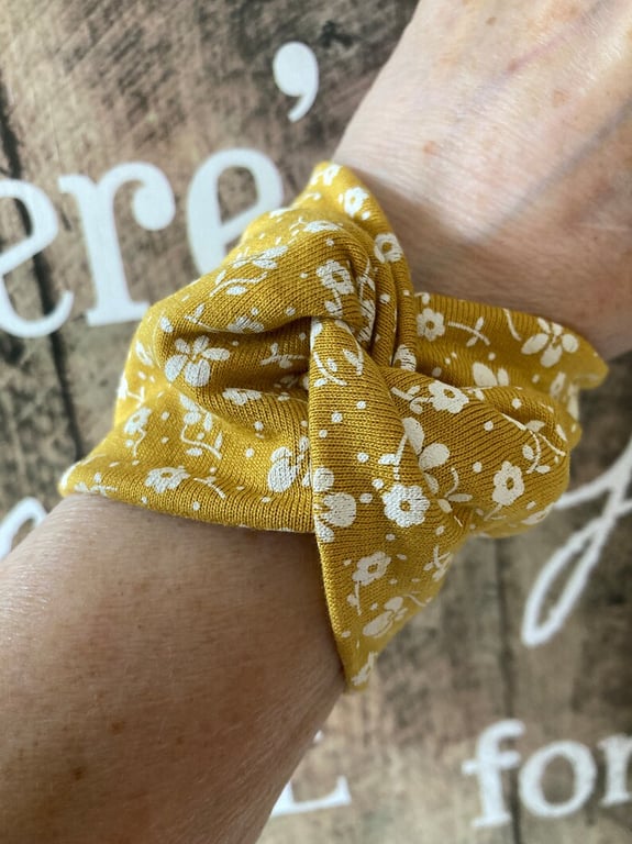 Wrist cover alternative bracelet, tattoo cover up cuff, ochre shade wristband, 