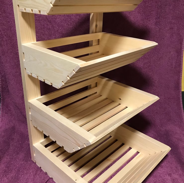 Handmade 4 tier vegetable rack - Folksy