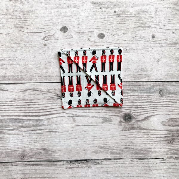 London guardsmen themed fabric corner bookmark. Book lovers gift.