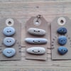 Beach Pebble Buttons: Set of Three