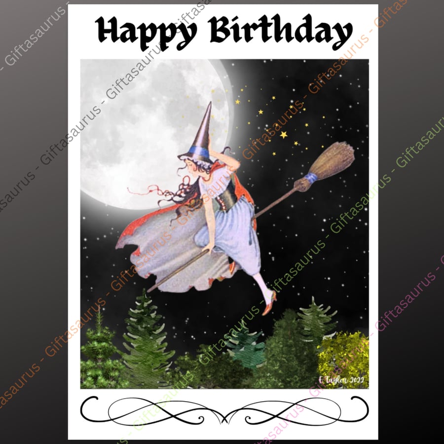 Personalised Birthday Card Plantable Seeded Wiccan Pagan Witch Witchy Gothic
