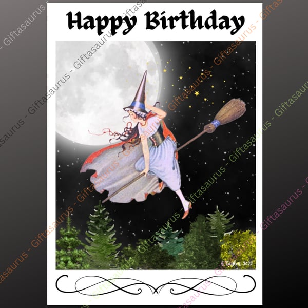 Personalised Birthday Card Plantable Seeded Wiccan Pagan Witch Witchy Gothic