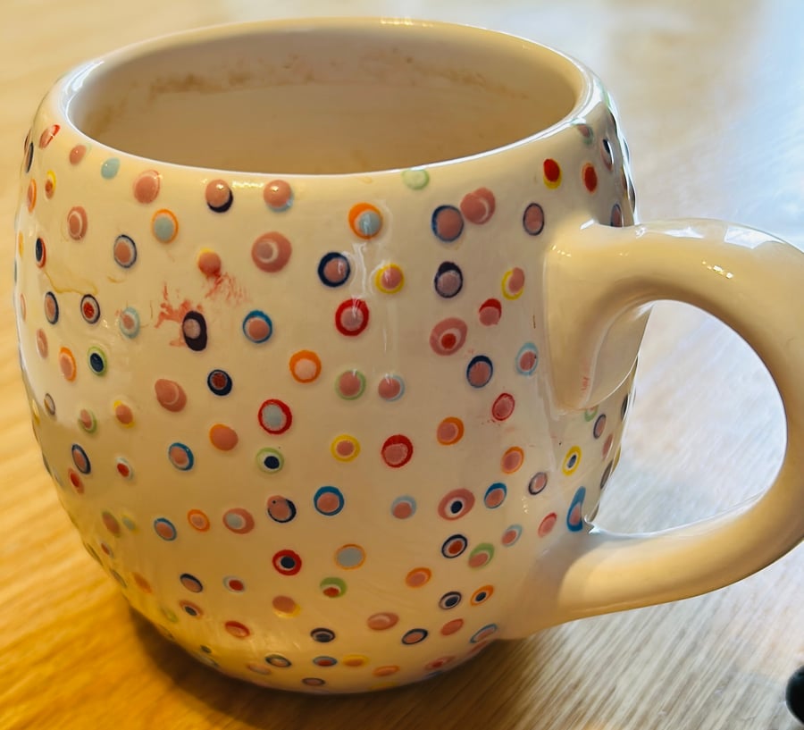 Atomic spot multicoloured bulb mug