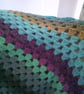 Granny Square Crocheted Lap Blanket - Image 3