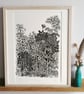 Rustling - Lino Cut Print - Image 4