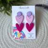 Lilac and Pink Swifty Double Hearts - Leticia’s Customs 