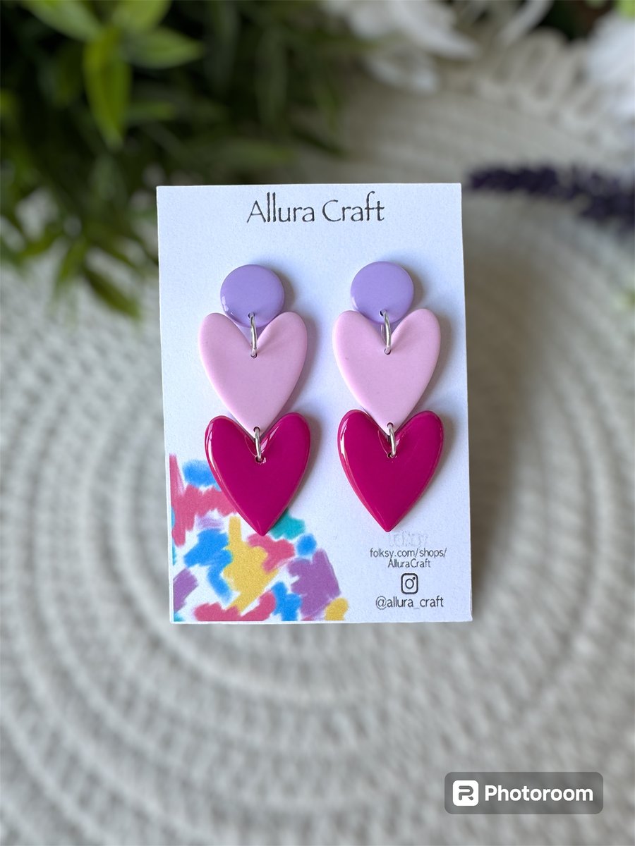 Lilac and Pink Swifty Double Hearts - Leticia’s Customs 