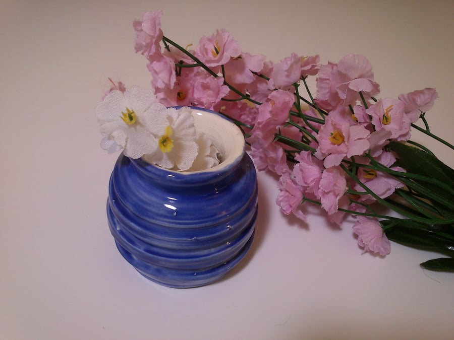 Marine Blue Small Vase