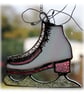 Ice Skate Suncatcher Stained Glass Skating Handmade  - Image 3