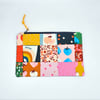 Beautiful and unique zipper pouch, Makeup bag, Travel pouch, zipper bag