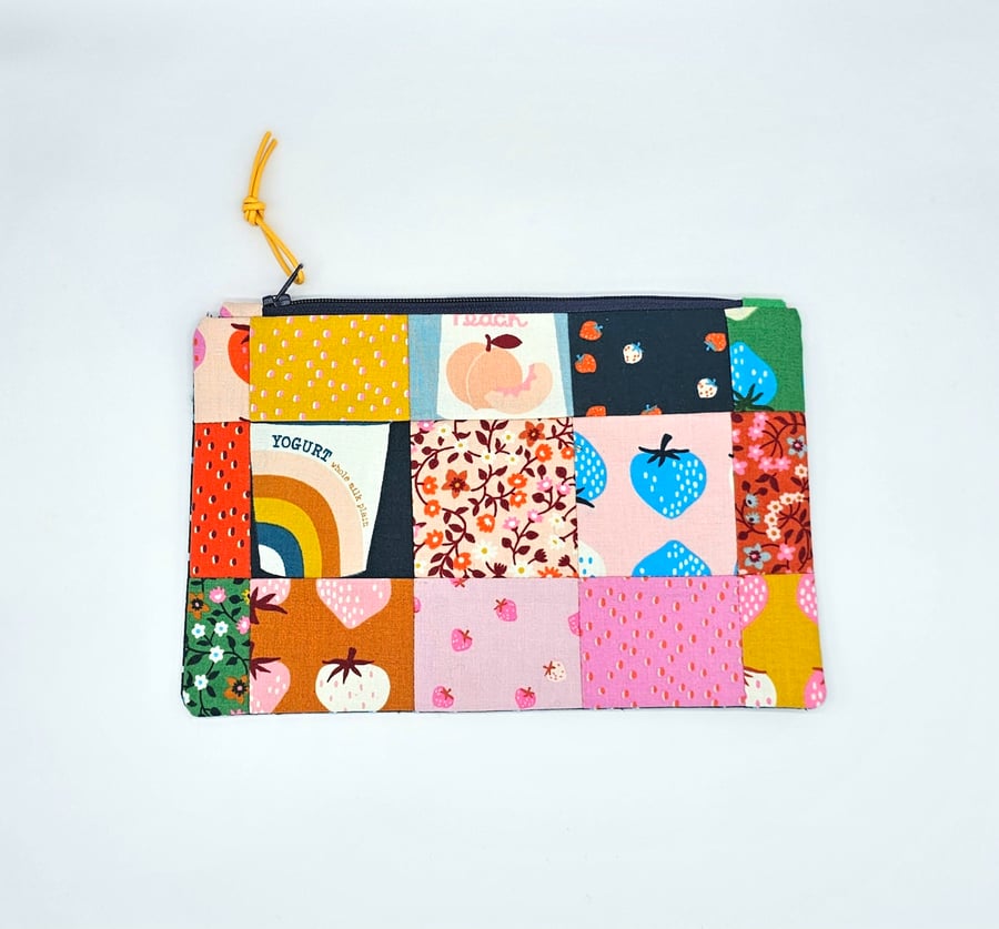 Beautiful and unique zipper pouch, Makeup bag, Travel pouch, zipper bag